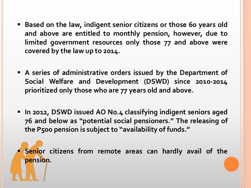 Expanded senior citizen act