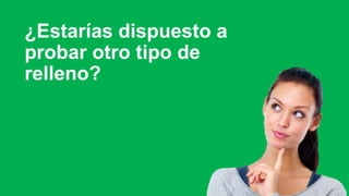 ¿Estarías dispuesto a
probar otro tipo de
relleno?

 