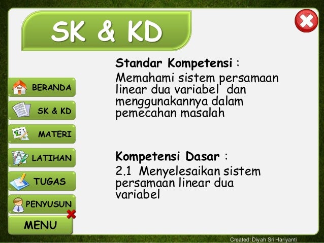 Ppt Spldv Diyah Sri Hariyanti 6 C Absen 10 Nim 1051500083