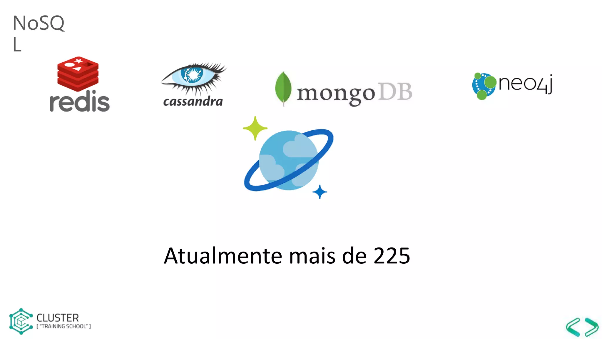 NoSQ
L
Atualmente mais de 225
 