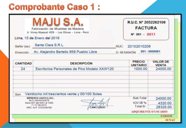 formato de facturas de compra