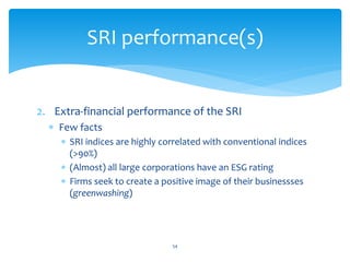 Sri Example Socially Responsible Investment (SRI) | PDF