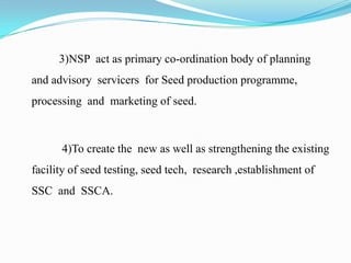 Seed production agency and seed marketing in India