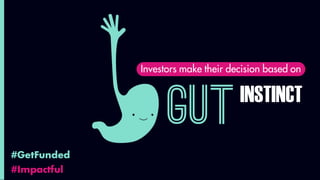 #GetFunded
#Impactful
Investors make their decision based on
GUTINSTINCT
 