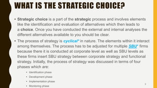 Process of strategic choice & role and subjective factor . | PPTX