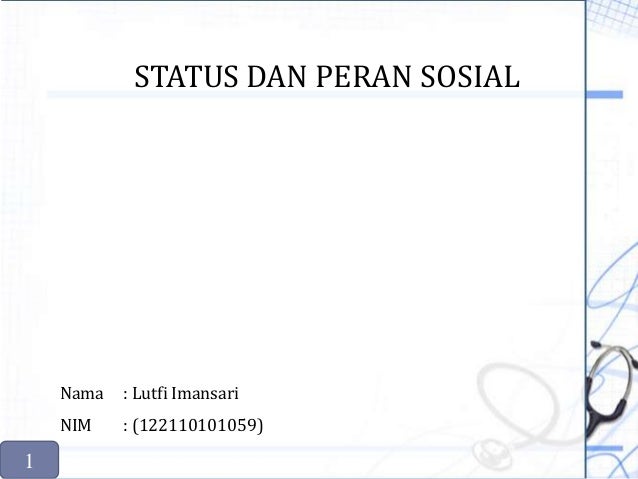 Gambar status sosial ppt peran dan status sosial