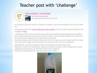 Teacher post with ‘challenge’