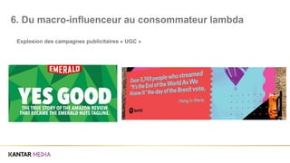 6. Du macro-influenceur au consommateur lambda
Explosion des campagnes publicitaires « UGC »
 