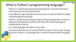 Python Programming for Beginners | PPT