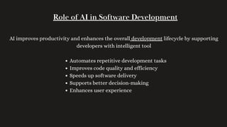 Artifical intelligence in software development | PDF