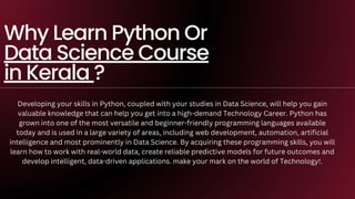 Professional Data Science Course in Kerala for Beginners & Graduates | PDF