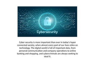 Cybersecurity:Securing Our Digital Lives | PPTX