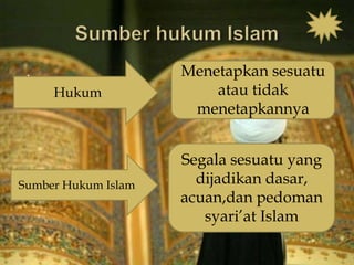 Segala sesuatu yang dijadikan dasar ajaran islam disebut
