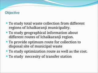 Solid Waste Management Route Optimization | PPT