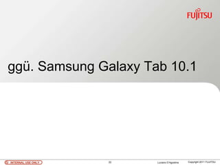 ggü. Samsung Galaxy Tab 10.1




INTERNAL USE ONLY   22   Luciano D’Agostina   Copyright 2011 FUJITSU
 