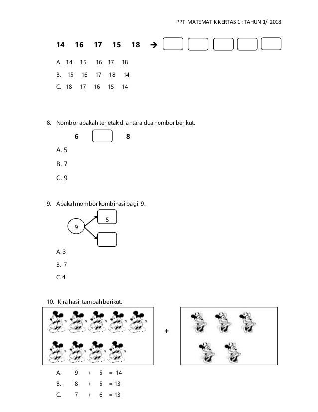 Ppt Tahun 1 Kertas 1 2017