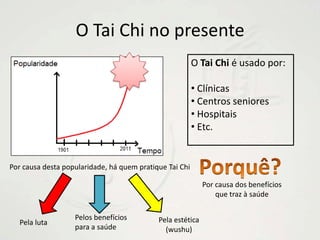 O Tai Chi no presenteO Tai Chi é usado por: Clínicas