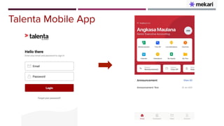 Talenta Sign In PPT Talenta for employee and guidance for user | PDF