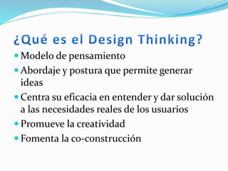 Ppt taller design thinking isc | PPTX