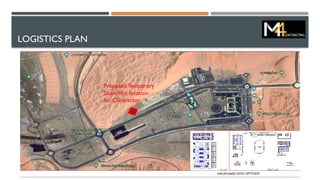 LOGISTICS PLAN
Proposed Temporary
Site office location
for Contractor
 