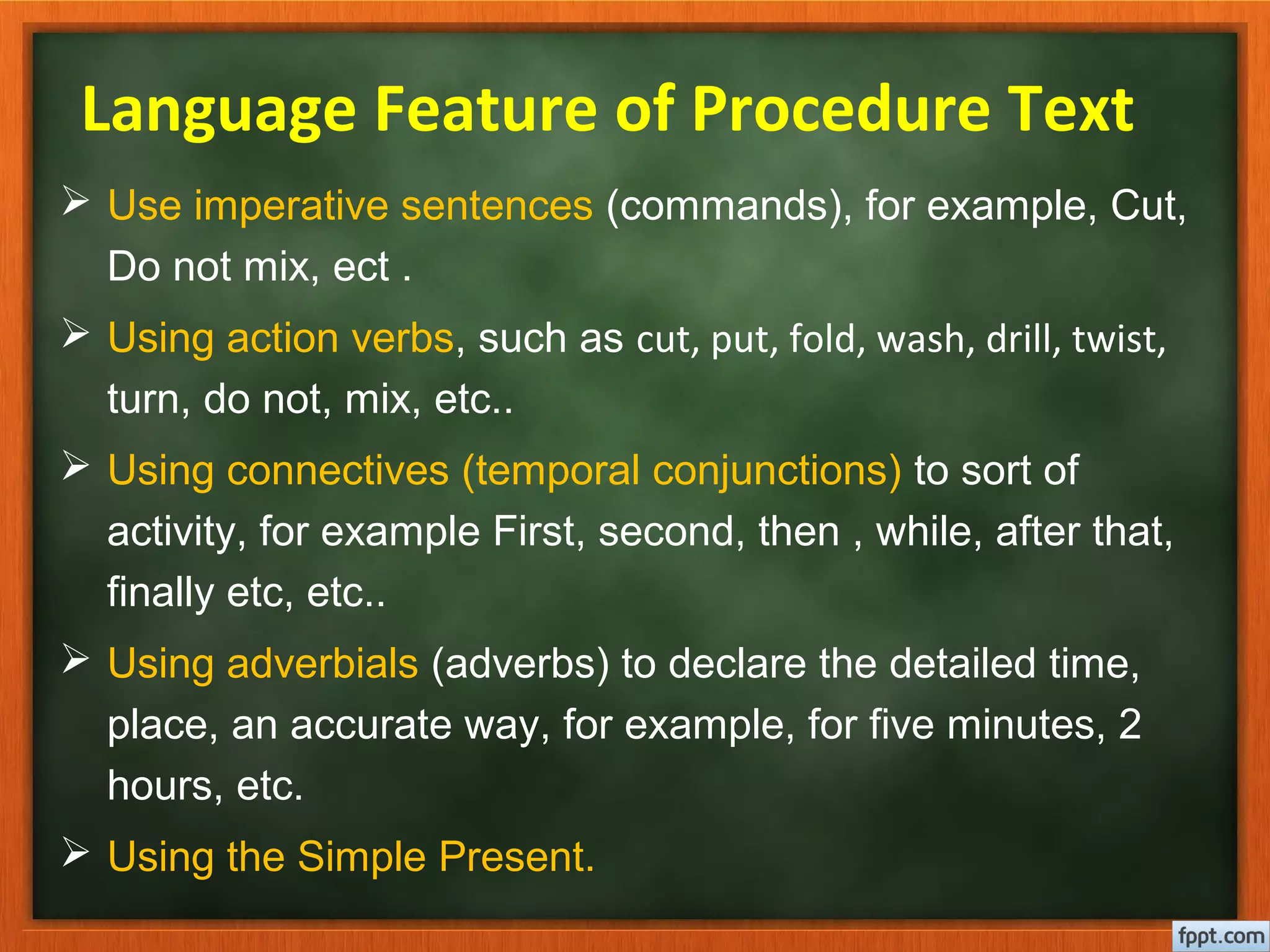 PROCEDURE TEXT | PPT