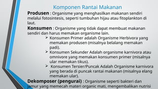PPT_TARISAH BAKO. RANTAI MAKANAN YAITU PRODUSEN, KONSUMEN, DAN ...