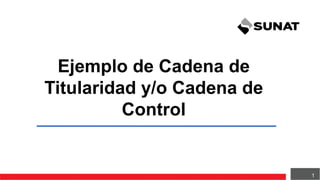 Ejemplo de Cadena de
Titularidad y/o Cadena de
Control
1
 