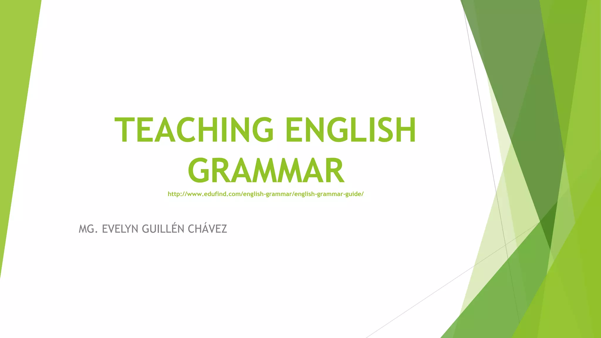Teaching english grammar | PPT