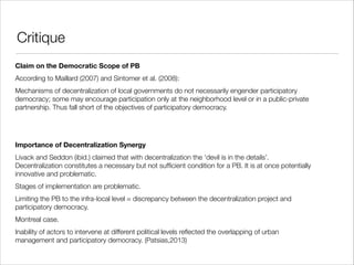 PB - Participatory Budget; Case Studies: Brazil and Argentina | PDF