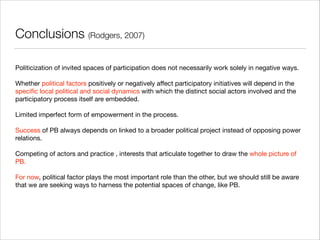 PB - Participatory Budget; Case Studies: Brazil and Argentina | PDF
