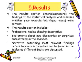 Component of research report | PPTX