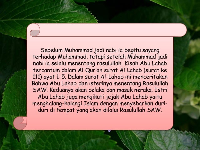 Ppt Kisah Abu Lahab