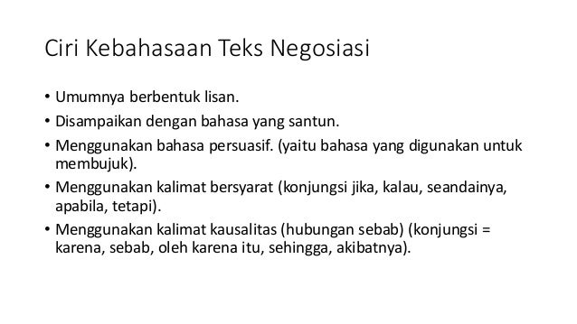 Teks Negosiasi