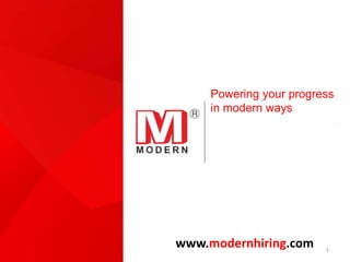 Powering your progress
in modern ways
1
www.modernhiring.com
 
