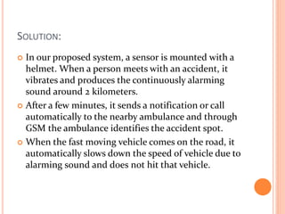 Alert System to Notify Ambulance | PPTX