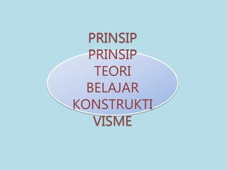 PRINSIP
PRINSIP
TEORI
BELAJAR
KONSTRUKTI
VISME
 