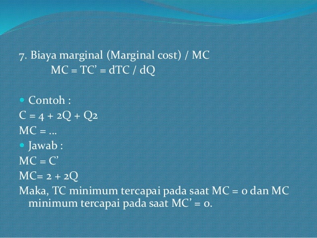 Ppt Teori Biaya