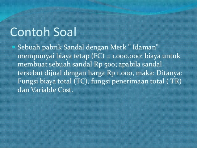 Ppt teori biaya