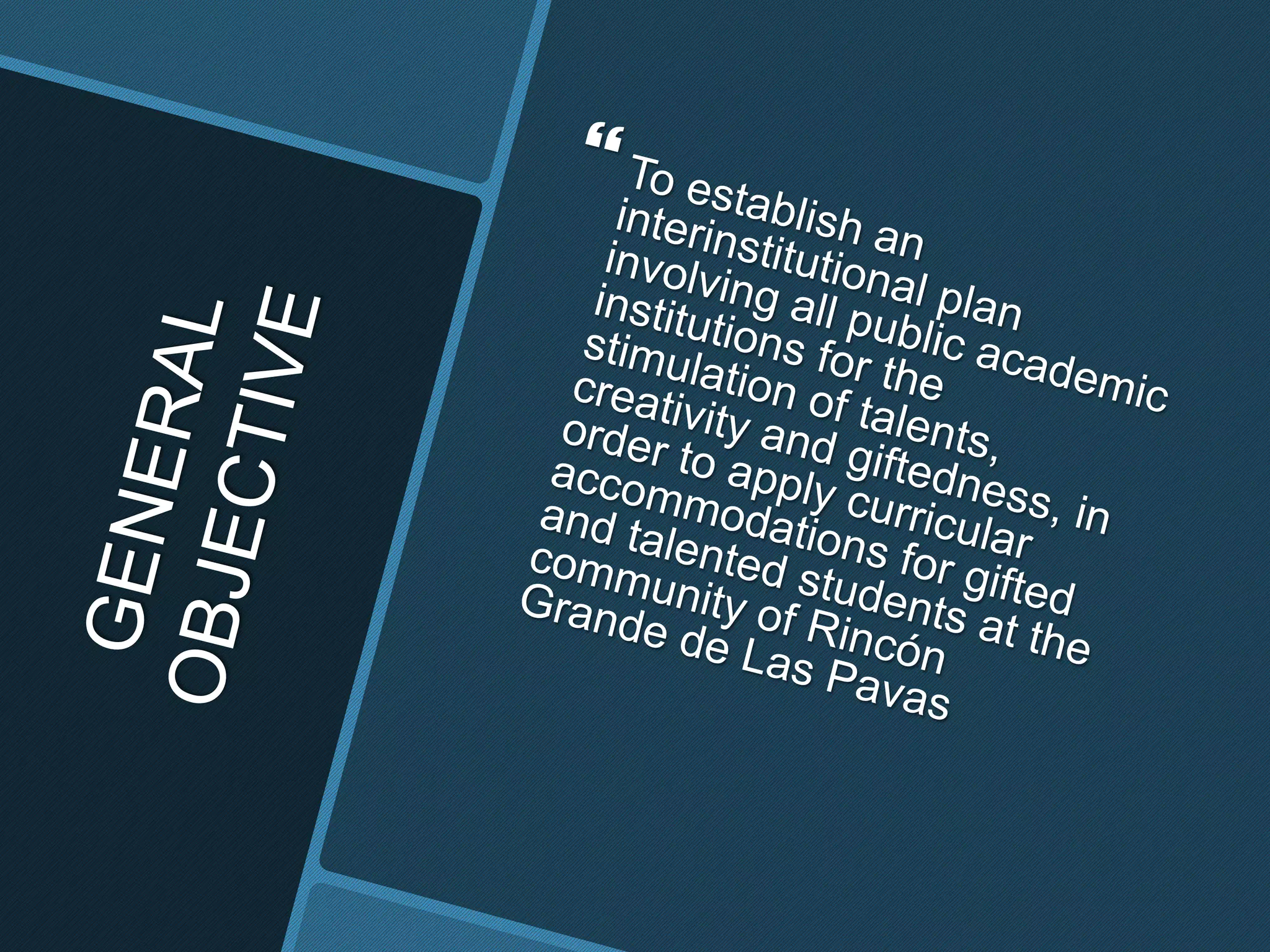 Implementation of curricular accommodations for gifted and talented students at Colegio Rincón Grande de Las Pavas, San José, 2016