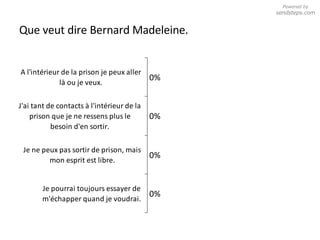 Que veut dire Bernard Madeleine. Powered by  sendsteps.com 