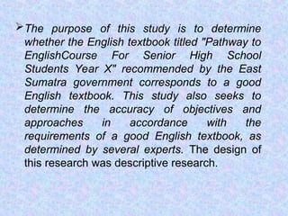 Comprehensive Analysis of 'Pathway to English' Textbook for Senior High ...