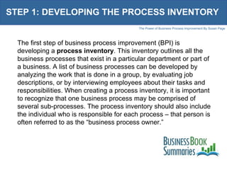 The Power of Business Process Improvement | PPT