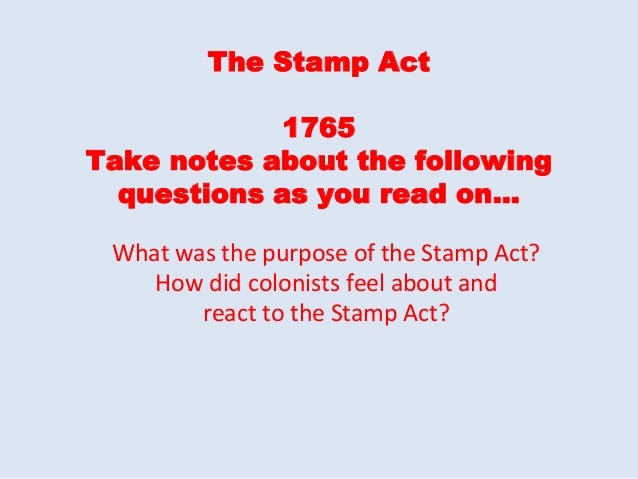effects of the stamp act