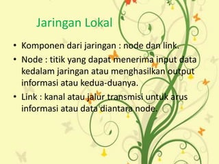 Biayanya lebih murah.Kelemahan modem ADSL :Dipengaruhi oleh jarak pada kecepatan pengiriman data.