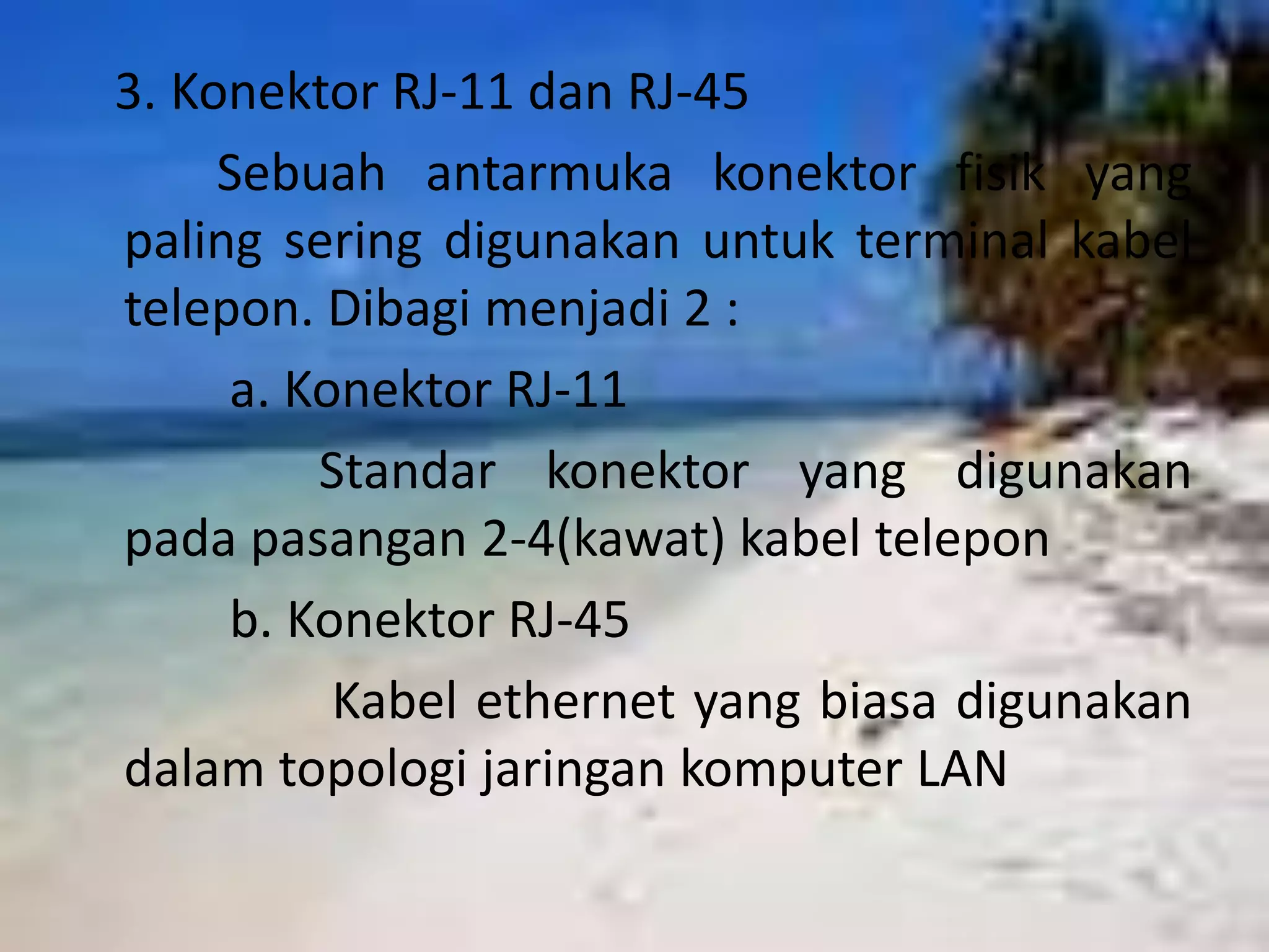 ISDN ( Sistem telekomunikasi dimana layanan antara data, suara, dan gambar diintegrasikan ke dalam suatu jaringan)