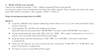PPT TIMERS AND COUNTERS MICROCONTROLLERS