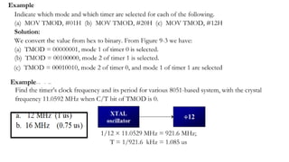 PPT TIMERS AND COUNTERS MICROCONTROLLERS