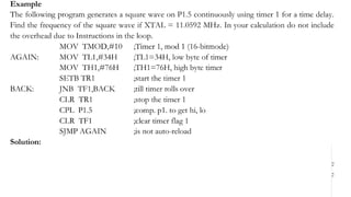 PPT TIMERS AND COUNTERS MICROCONTROLLERS
