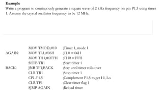 PPT TIMERS AND COUNTERS MICROCONTROLLERS