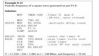 PPT TIMERS AND COUNTERS MICROCONTROLLERS